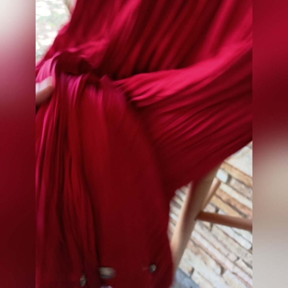 Vintage StoneBridge Western Red Maxi Skirt_ Large Petite - Picture 3 of 6